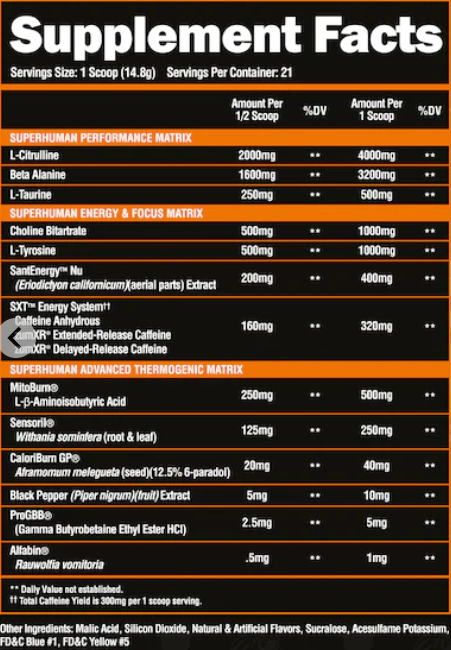 Alpha Lion Superhuman Burn Hulk Juice