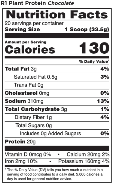 R1 Plant Protein 1LBS