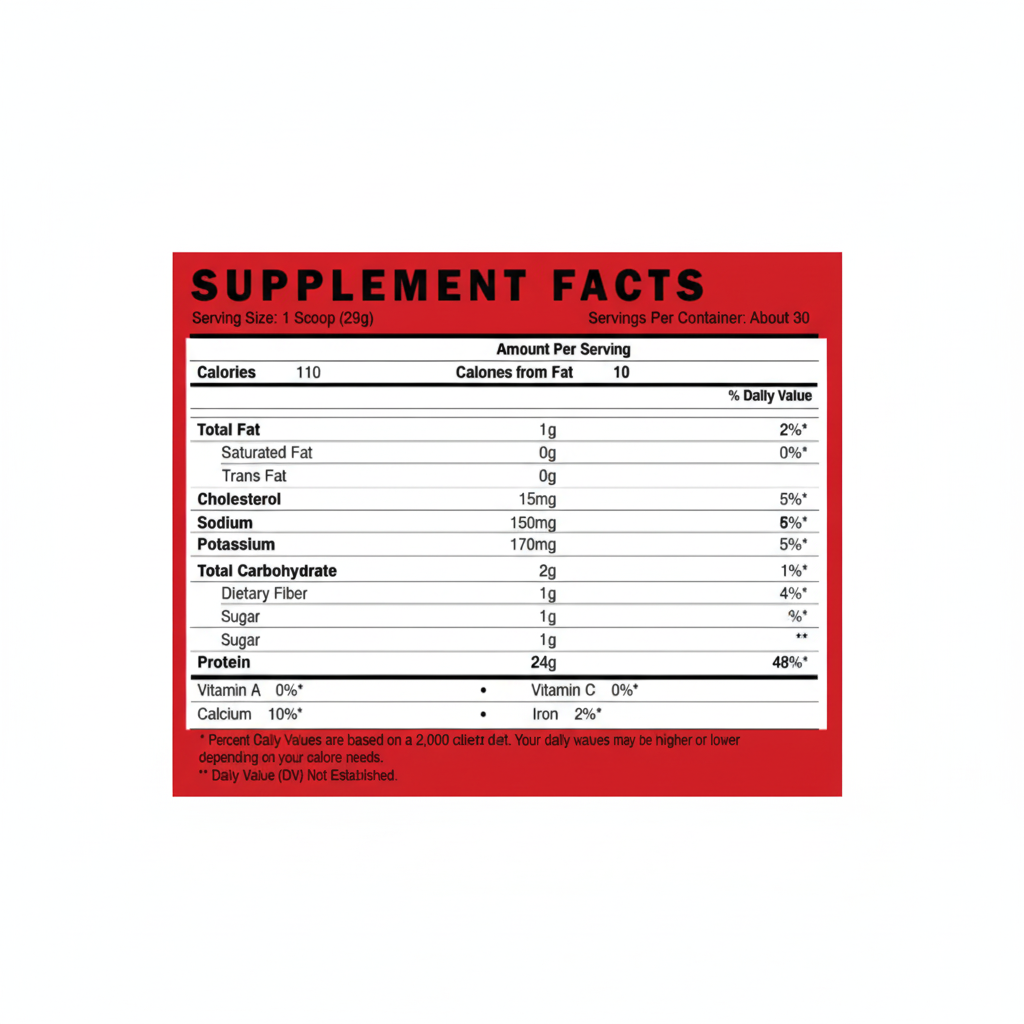 Blackstone Isolation Supplement Facts