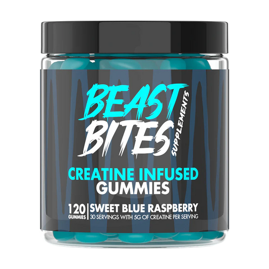 Beast Bites Creatine Gummies Blue Rasp